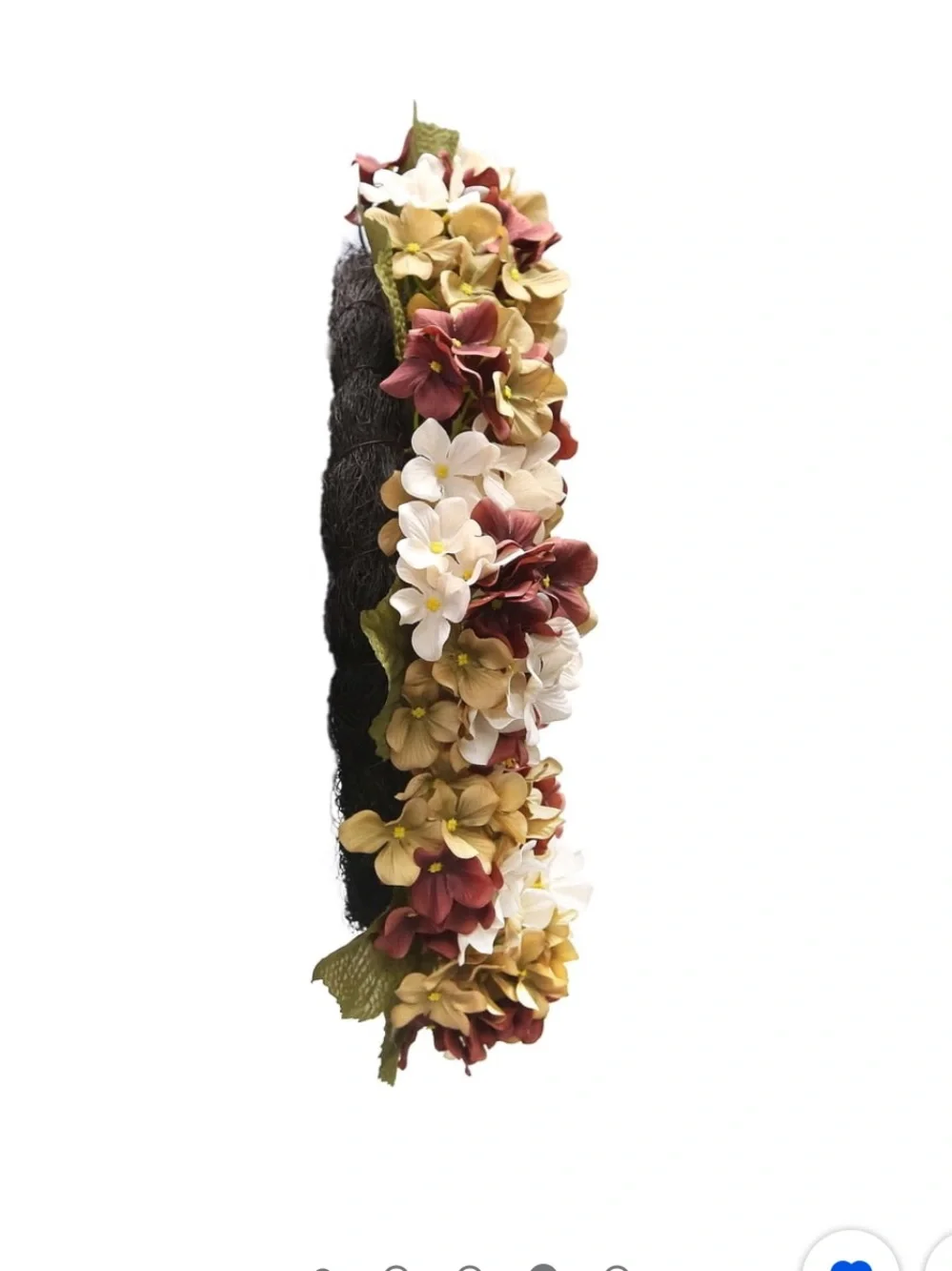 Texas House Hydrangea Wreath, Cream and Brown, 24